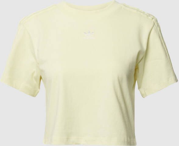 Adidas Originals Kort T-shirt van puur katoen met merkdetails