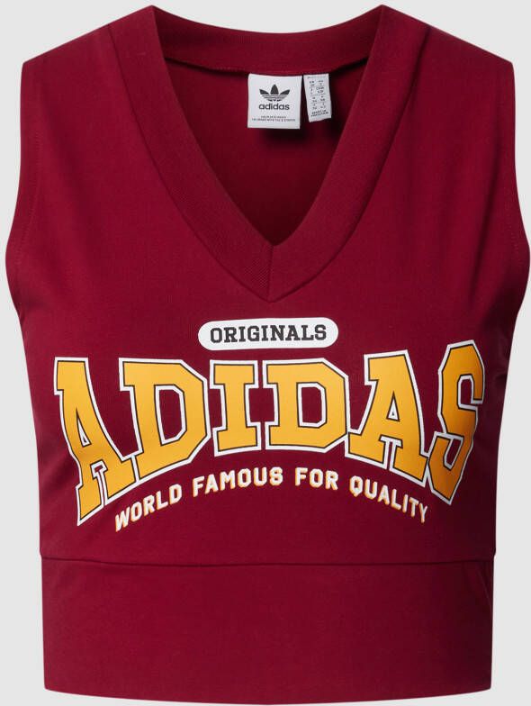 Adidas Originals Korte top met labelprint model 'BODYCON'