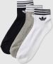 Adidas Originals Adicolor Trefoil Ankle Sokken (3 Pack) Middellang Kleding white medium grey heather black maat: 43-46 beschikbare maaten:35-38 - Thumbnail 1