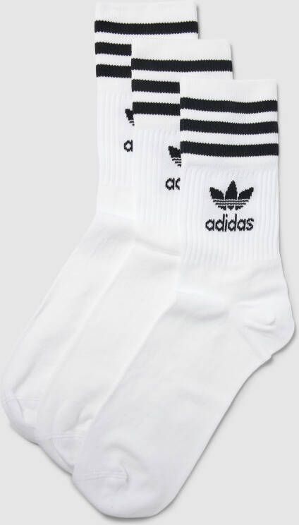 Adidas Originals Adicolor Crew Sokken (3 Pack) Lang Kleding white black maat: 35-38 beschikbare maaten:39-42 43-46 35-38 37-39 40-42