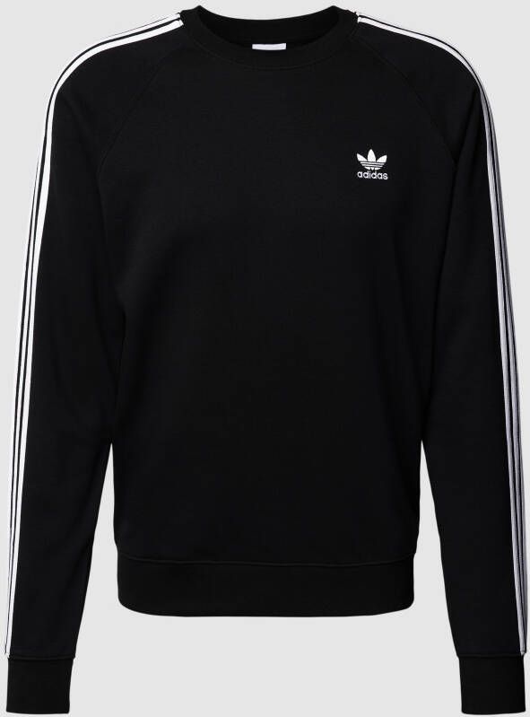 Adidas Originals Zwarte Sweaters met 3 Strepen Black Heren