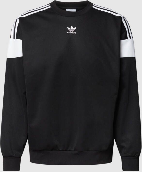 Adidas Originals Zwarte Crewneck Sweatshirt met Logo Borduursel Black Heren