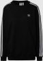 Adidas Zwarte Oversize Crewneck Sweatshirt met 3 Strepen Black Dames - Thumbnail 1