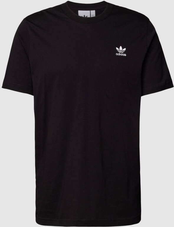 Adidas Originals Zwarte sport T-shirt met Trefoil-logo Black Heren