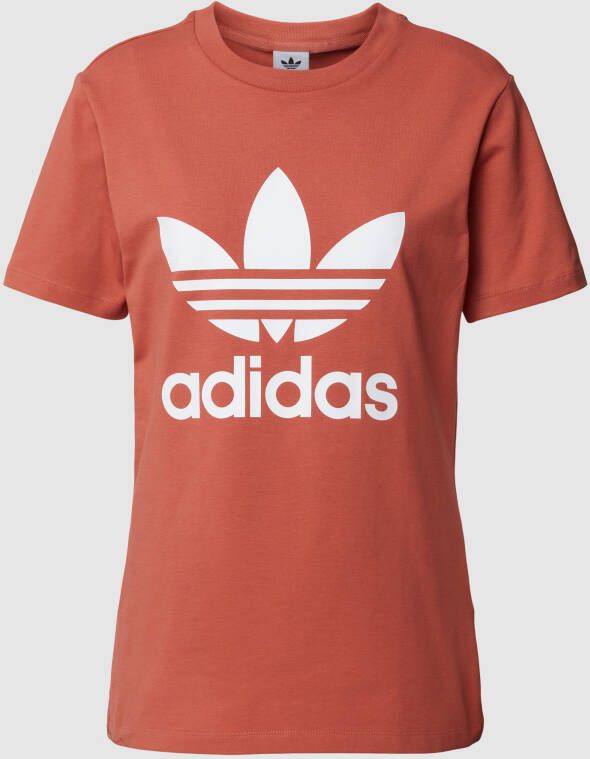 Adidas Originals T-shirt met labelprint model 'TREFOIL TEE'