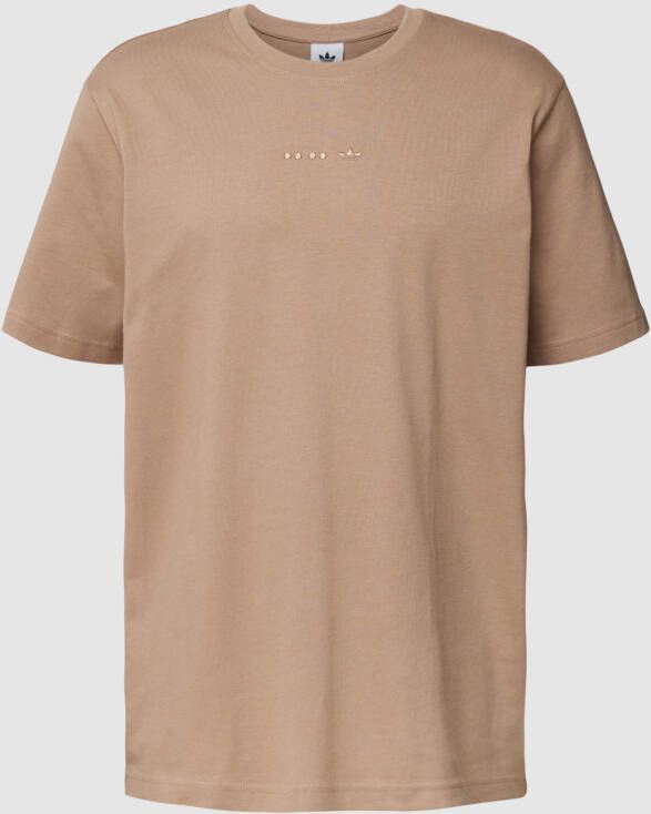 Adidas Originals T-shirt van katoen met labelstitching model 'ESS TEE'