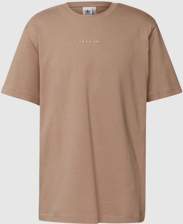 Adidas Originals T-shirt van katoen met labelstitching model 'ESS TEE'