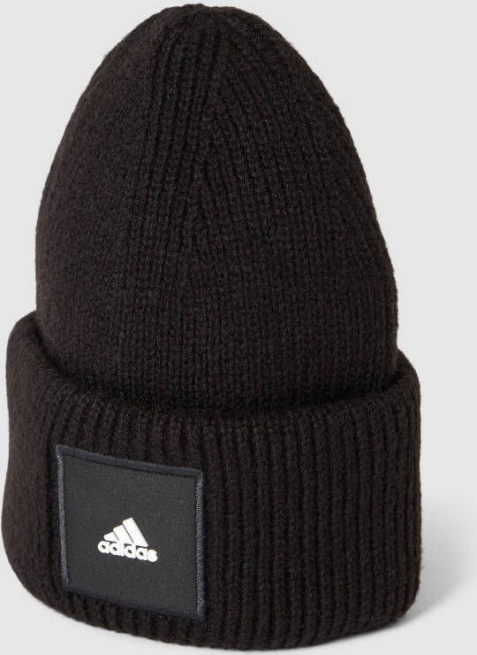 Adidas Zwarte Perfor ce Hoed met Verschillende Textuur Black Unisex