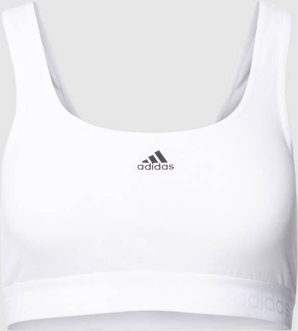 Adidas Sportswear Bustier "Smart Cotton" met verbeterd ademend vermogen cut-outs op de rug