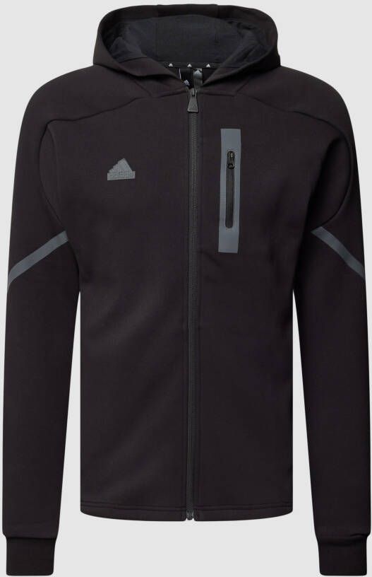 Adidas Sportswear Fleece Capuchonjack Trainingsjassen Kleding black maat: S beschikbare maaten:S