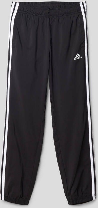 Adidas Sportswear joggingbroek zwart wit Polyester Effen 152
