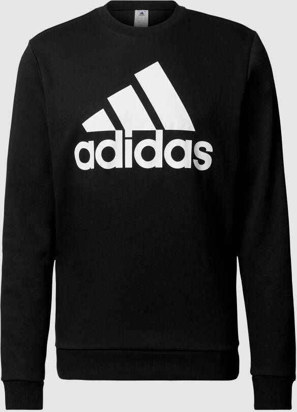 Adidas Grote Logo Essentials Sweater Zwart Black Heren