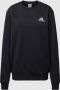 Adidas Zwarte Fleece Sweatshirt met Geribbelde Zoom en Manchetten Zwart Heren - Thumbnail 3