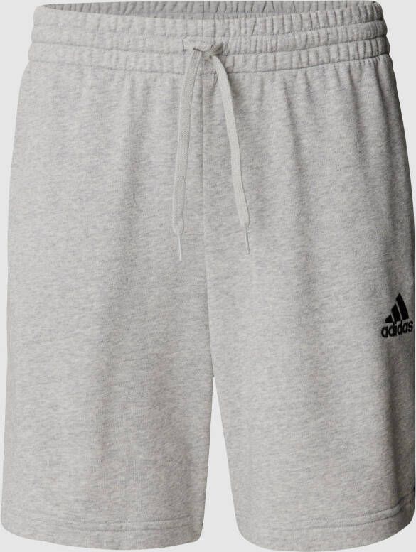 Adidas essentials french terry 3-stripes korte broek grijs heren