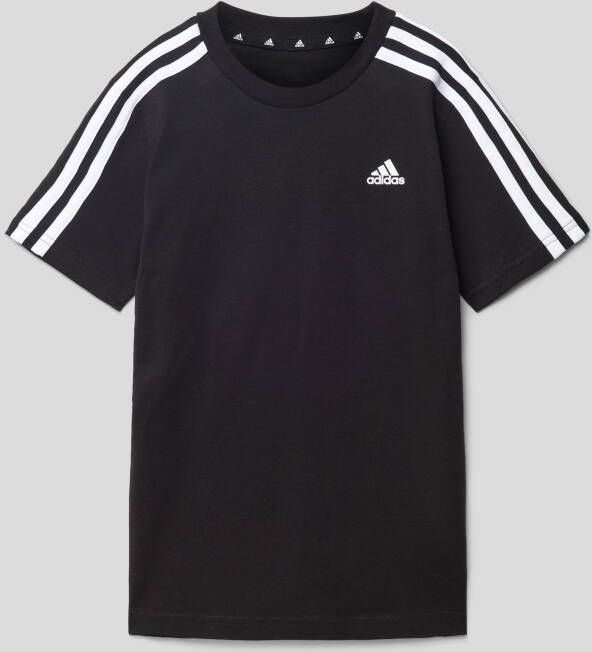 Adidas Sportswear T-shirt zwart wit Katoen Ronde hals Effen 140