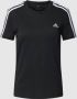 Adidas loungewear essentials slim fit 3 stripes shirt zwart dames - Thumbnail 1