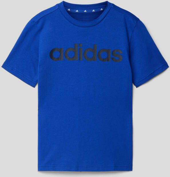 Adidas Sportswear T-shirt blauw Katoen Ronde hals Logo 152