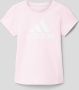 Adidas Sportswear T-shirt lichtroze wit Meisjes Katoen Ronde hals Logo 164 - Thumbnail 3