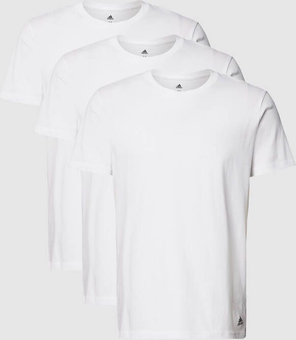ADIDAS SPORTSWEAR T-shirt met labelprint in een set van 3 stuks