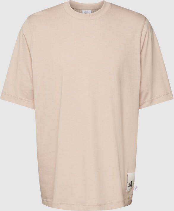 ADIDAS SPORTSWEAR T-shirt van biologisch katoen met geribde ronde hals