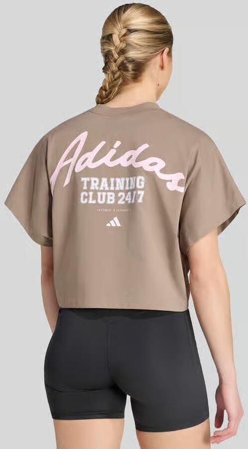 Adidas Training Loose fit sport-t-shirt van katoenmix - Foto 3
