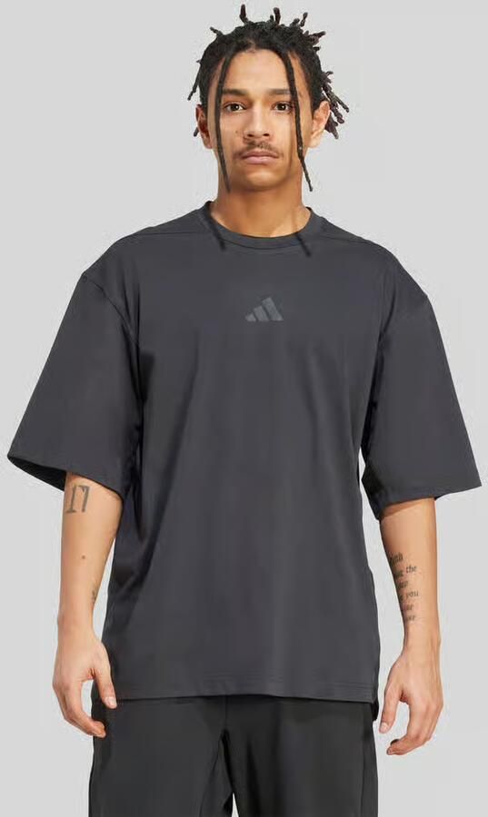 Adidas Training Oversize sport-t-shirt van katoenmix met logoprint - Foto 6