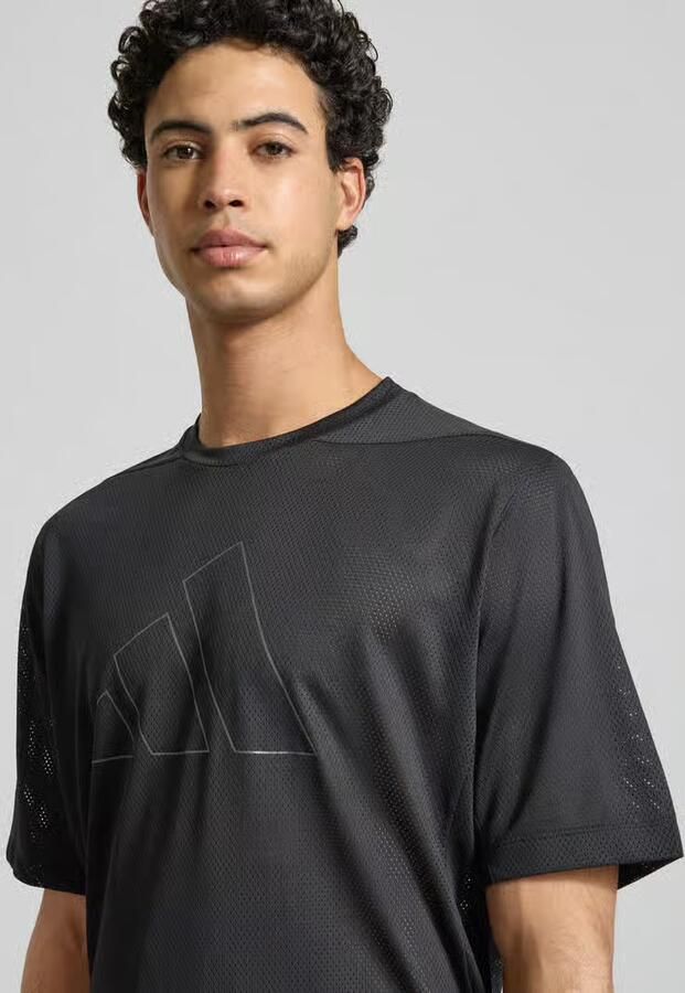 Adidas Training Regular fit T-shirt met mesh look en logoprint - Foto 2