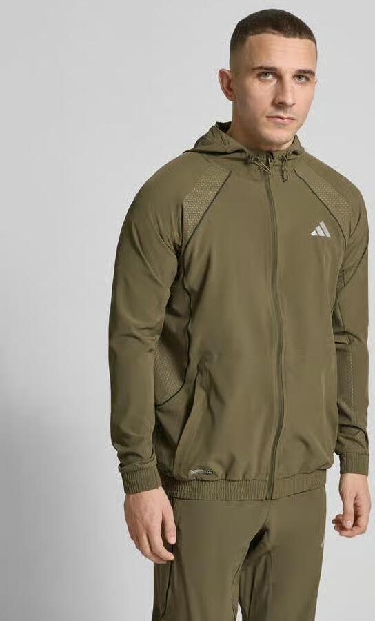Adidas Training Regular fit trainingsjack met Capuchon - Foto 3