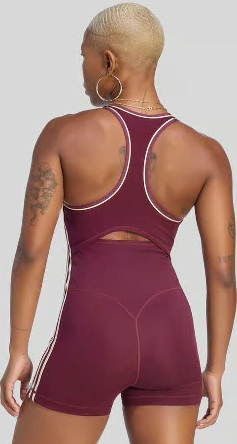 Adidas Training Slim fit sport-jumpsuit met contraststrepen - Foto 8