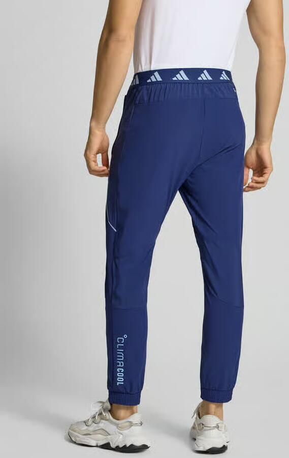 Adidas Training Slim fit sweatpants met logoprint model 'Tech' - Foto 3
