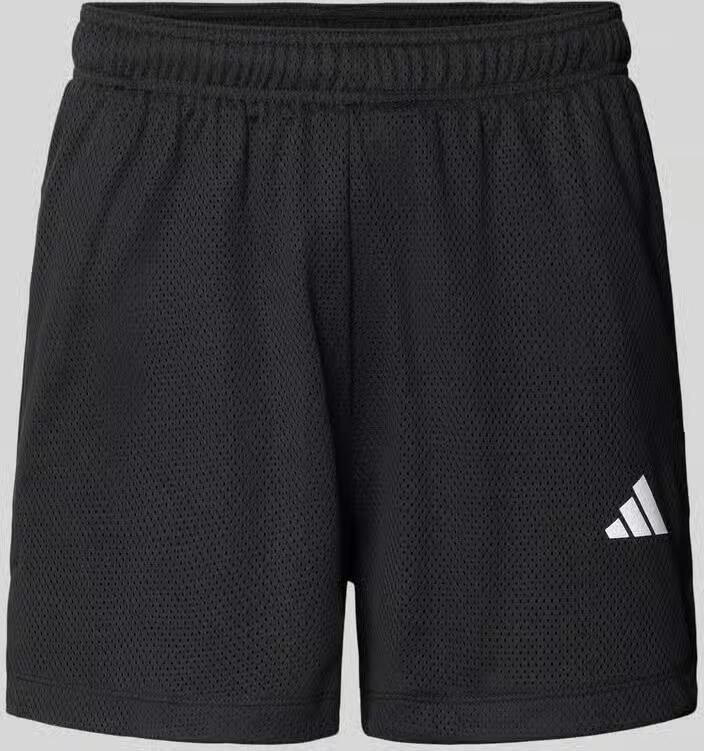 Adidas Training Straight fit korte broek met logoprint in mesh look