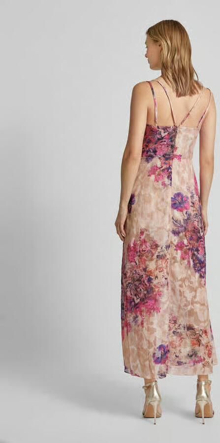 ADLYSH Avondjurk in wikkellook met bloemenmotief