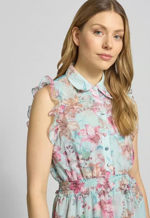 ADLYSH regular fit maxi-jurk met ruches