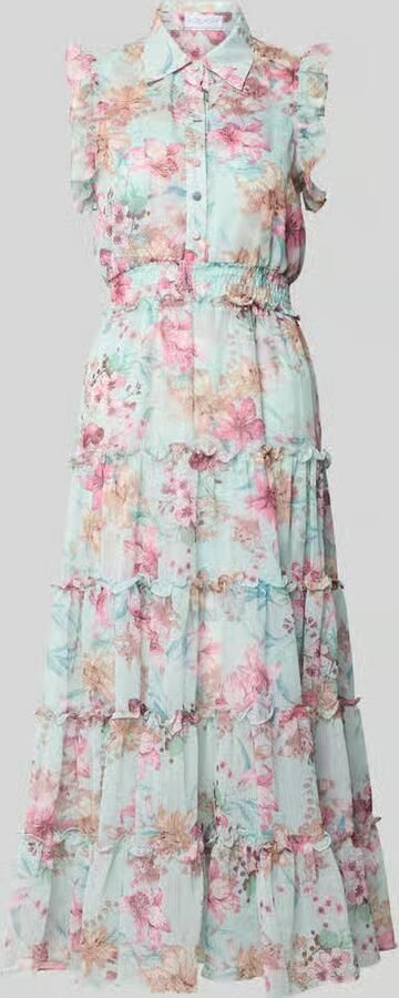 ADLYSH regular fit maxi-jurk met ruches - Foto 2