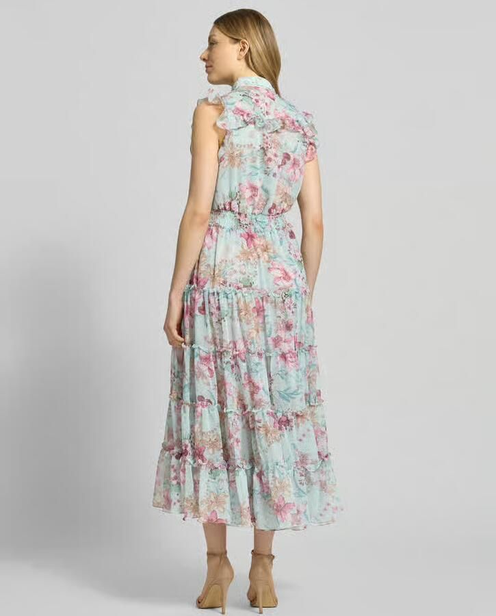 ADLYSH regular fit maxi-jurk met ruches