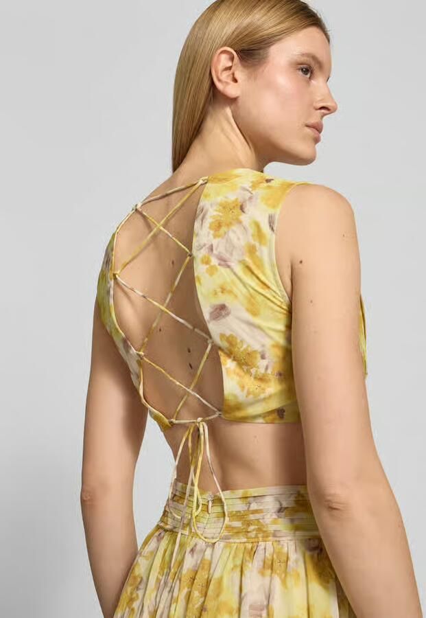ADLYSH regular fit maxijurk met allover bloemenprint