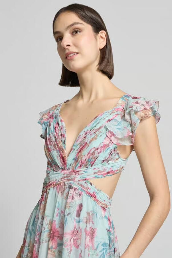 ADLYSH regular fit maxijurk met allover bloemenprint