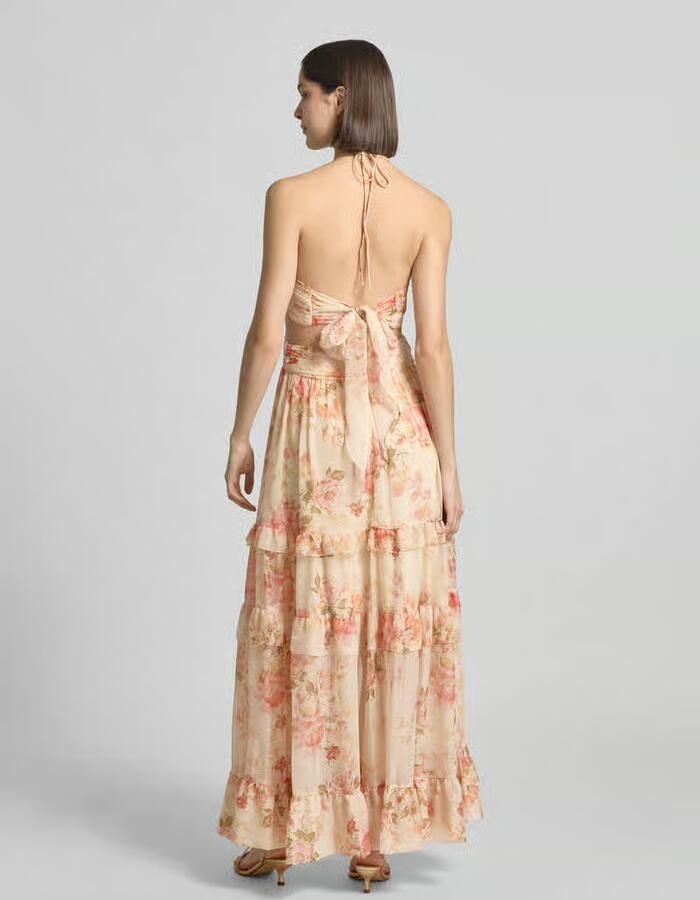 ADLYSH regular fit midi-jurk met ruches - Foto 3