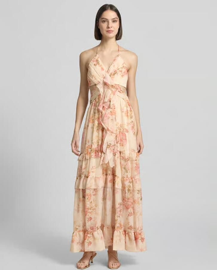 ADLYSH regular fit midi-jurk met ruches - Foto 2