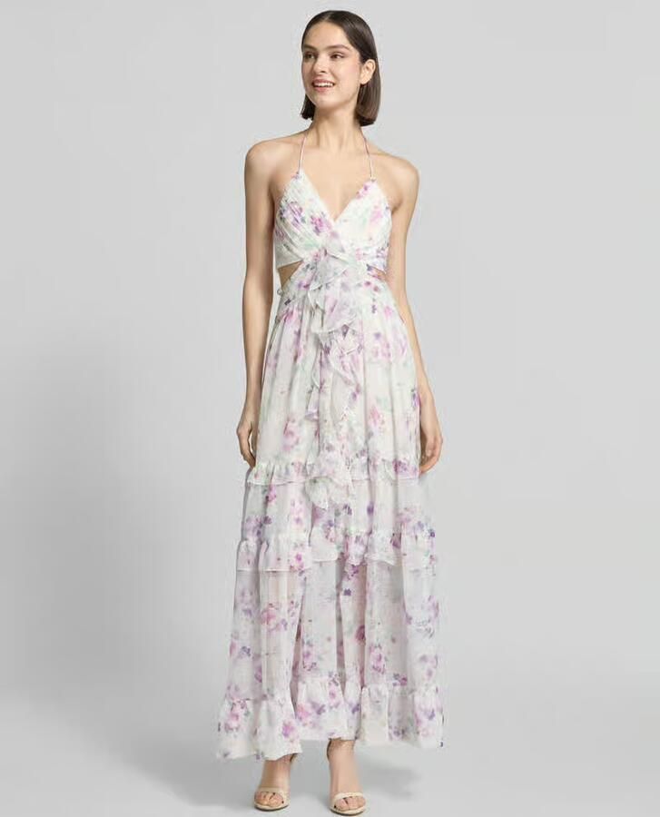 ADLYSH regular fit midi-jurk met ruches - Foto 2