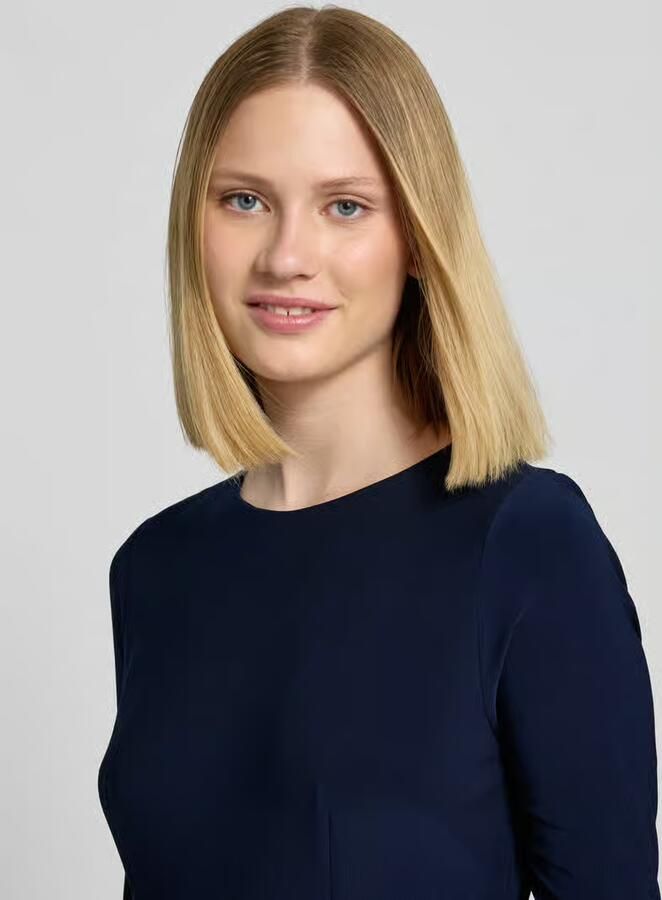 Adrianna Papell Avondjurk in 2-in-1-look met strikceintuur - Foto 2