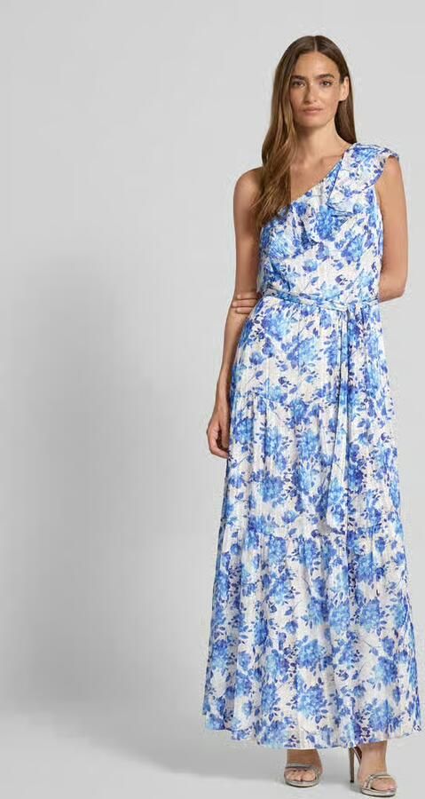 Adrianna Papell Avondjurk in one shoulder-look met strikceintuur - Foto 2