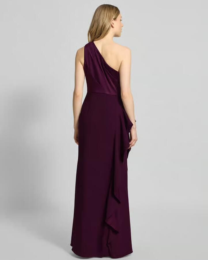 Adrianna Papell Avondjurk in one shoulder-look met volants - Foto 2