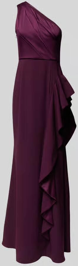 Adrianna Papell Avondjurk in one shoulder-look met volants