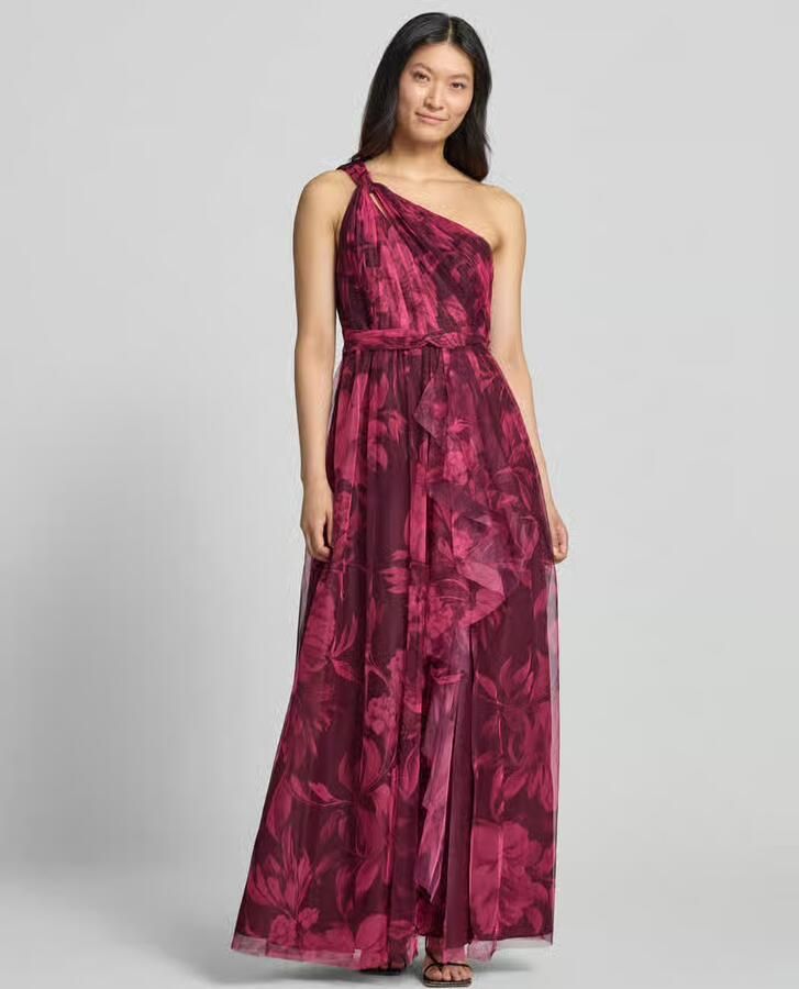 Adrianna Papell Avondjurk met one-shoulder band - Foto 2