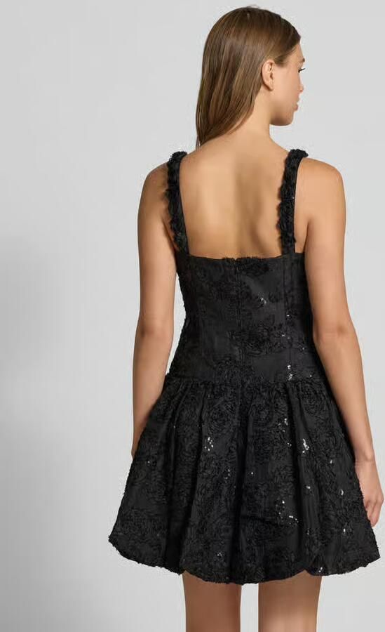 Adrianna Papell Cocktailjurk met vierkante hals en pailletten