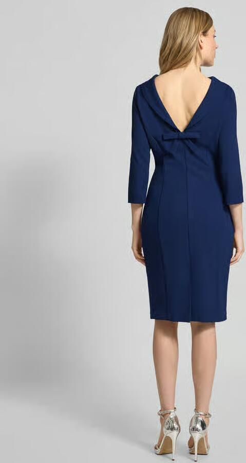 Adrianna Papell Knielange cocktailjurk met 3 4-mouwen