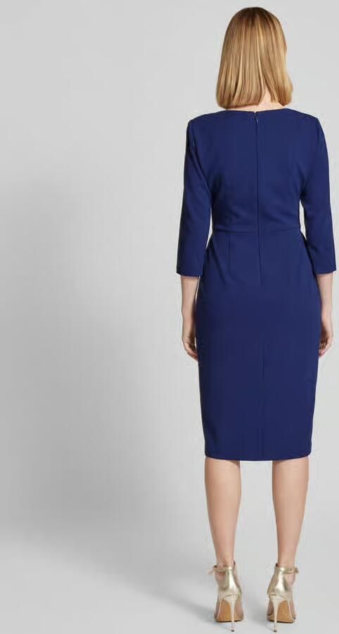 Adrianna Papell Knielange cocktailjurk met knoopdetail - Foto 3