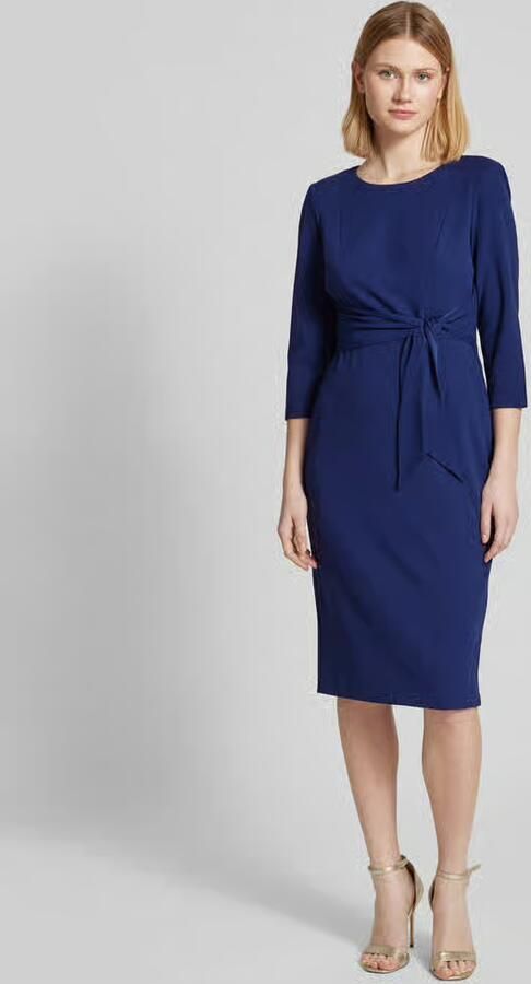 Adrianna Papell Knielange cocktailjurk met knoopdetail - Foto 2