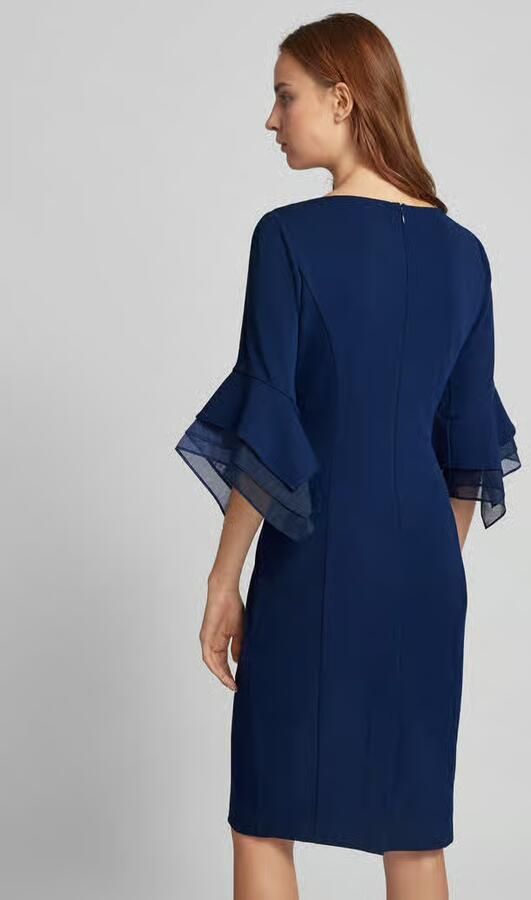 Adrianna Papell Knielange cocktailjurk met ronde hals